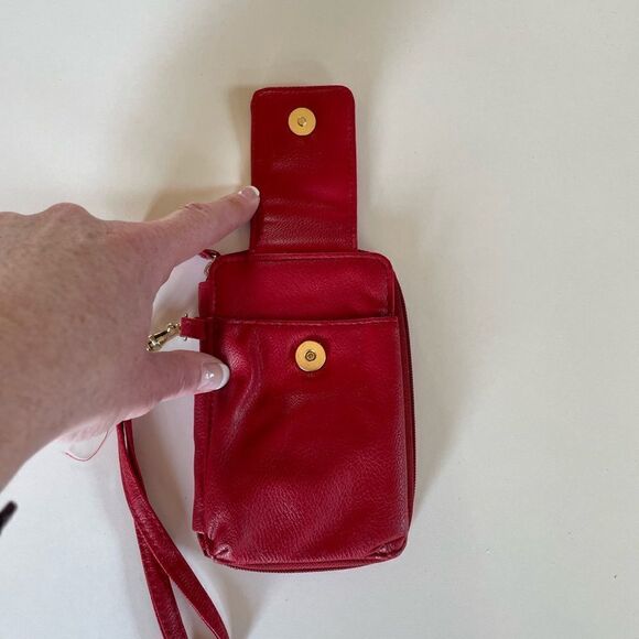 Vintage Womens Red Clutch Wristlet - Picture 2 of 4